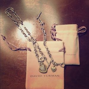 David Yurman heart chain necklace & bracelet
